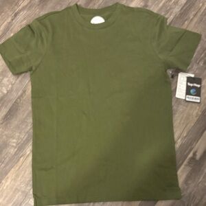Topshop Men's Olive Short Sleeve Crew Tee